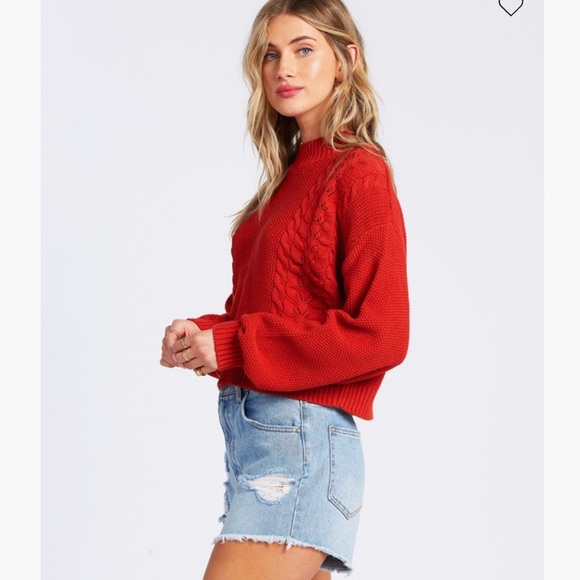 2X HP! NWT Billabong Great Escape Cable Knit Sweater - Picture 4 of 13